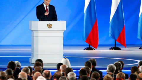 Den russiske præsident, Vladimir Putin, holdt onsdag sin årlige tale i parlamentet.