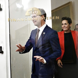 Finansminister Nicolai Wammen (S), Pia Olsen Dyhr (SF) og Morten Østergaard (RV), da Regeringen, Enhedslisten, SF, Radikale og Alternativet præsenterer aftale om finansloven 2020 i Finansministeriet, mandag den 2. december 2019.. (Foto: Philip Davali/Ritzau Scanpix)