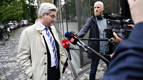 Forhenværende minister Søren Pind ankommer for at vidne ved Instrukskommissionen på Frederiksberg.