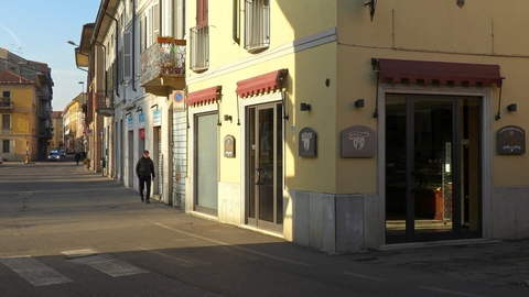 Gaderne ligger nærmest øde hen i den italienske by Codogno i det nordlige Italien, efter at myndighederne har bedt folk holde sig indendøre som følge af flere bekræftede tilfælde af coronavirus.