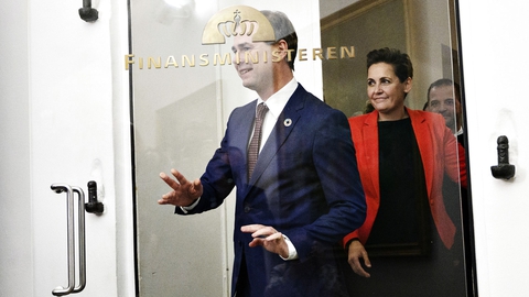 Finansminister Nicolai Wammen (S), Pia Olsen Dyhr (SF) og Morten Østergaard (RV), da Regeringen, Enhedslisten, SF, Radikale og Alternativet præsenterer aftale om finansloven 2020 i Finansministeriet, mandag den 2. december 2019.. (Foto: Philip Davali/Ritzau Scanpix)