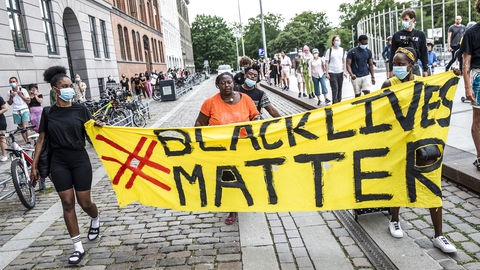 Black Lives Matter laver flashmob i København, torsdag den 18. juni 2020. (Foto: Ólafur Steinar Rye Gestsson/Ritzau Scanpix)