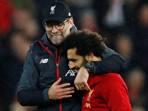 Liverpools manager, Jürgen Klopp, afviser, at Mohamed Salah skulle være utilfreds i klubben. (Arkivfoto)