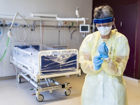63 patienter med coronavirus er indlagt på de danske sygehuse. (Arkivfoto)