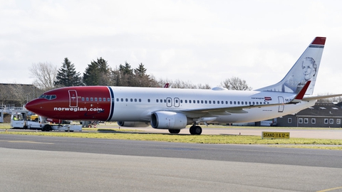 Norwegian havde 73.401 passagerer om bord på sine fly i maj. (Arkivfoto)