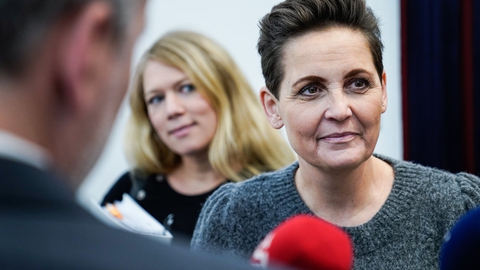 SF-formand Pia Olsen Dyhr siger, at en flyafgift er et hovedkrav for partiet i forbindelse med forhandlinger om klimahandlingsplaner. (Arkivfoto)