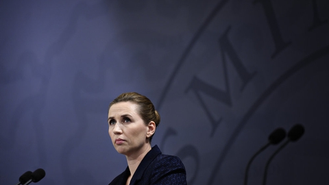 Statsminister Mette Frederiksen (S), da statsministeren, sundheds- og ældreministeren samt en række myndighedsrepræsentanter holdt pressemøde om coronavirus. (Arkivfoto).