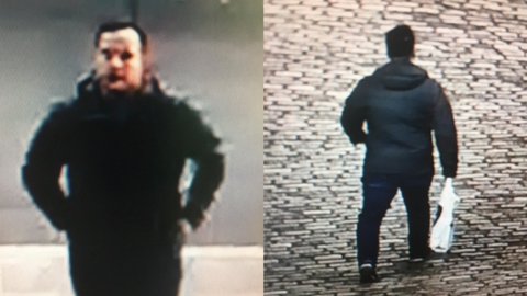 Politiet efterlyser denne mand i forbindelse med et brandbombe-angreb på Christiansborg. (Foto: Københavns Politi)