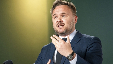 Klima-, energi- og forsyningsminister Dan Jørgensen (S) til pressemøde om første del af regeringens klimahandlingsplan i Finansministeriet, onsdag den 20. maj 2020. (Foto: Niels Christian Vilmann/Ritzau Scanpix)
