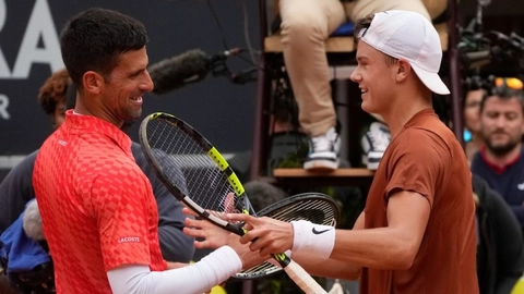 Foto: Novak Djokovic og Holger Rune