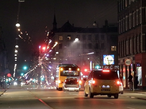 Uroligheder med fyrværkeri på Nørrebro natten til fredag den 27. december 2019. (Foto: Presse-fotos.dk/Scanpix 2019)