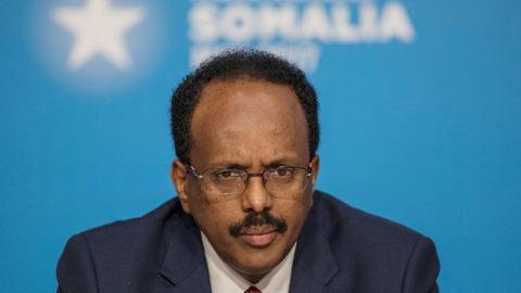 Somalias præsident Mohamed Abdullahi Mohameds valgperiode udløb mandag uden planer om, hvordan et nyt valg skulle holdes. (Arkivfoto)