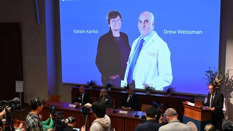 Ungarske Katalin Karikó og amerikanske Drew Weissman er mandag blevet tildelt Nobelprisen i medicin eller fysiologi.