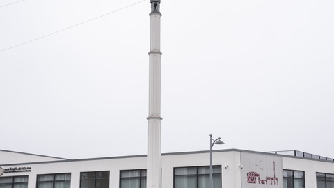 Moskéen i Rovsingsgade på Nørrebro i København, også kendt som Hamad Bin Khalifa Civilisation Center, åbnede i 2014. Med 150 millioner i ryggen fra Watar er det danmarkshistoriens dyreste moskébyggeri. (Arkivfoto).