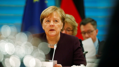 Den tyske forbundskansler Angela Merkel er klar til at ændre traktater for at styrke EU ovenpå brexit. (Foto: Hannibal Hanschke/Reuters/Ritzau Scanpix)