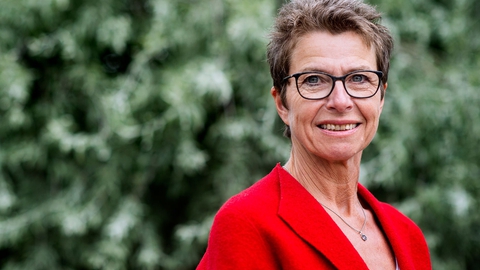 Pressefoto af Grete Christensen, formand for Dansk Sygeplejeråd