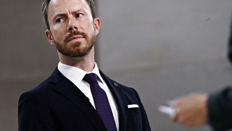 Jakob Ellemann-Jensen (V) under partilederdebat om covid-19, på Statens Museum for Kunst i København torsdag den 14. maj 2020. (Foto: Philip Davali/Ritzau Scanpix)