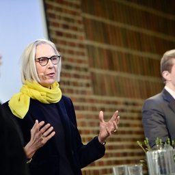 Maria Rørbye Rønn, generaldirektør i DR taler ved Radikale Venstres nytårsstævne på Hotel Nyborg Strand søndag den 5. januar 2020. (Foto: Tim K. Jensen/Ritzau Scanpix)