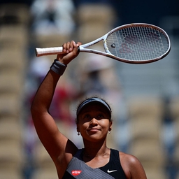Naomi Osaka efter sin sejr søndag i første runde af French Open.