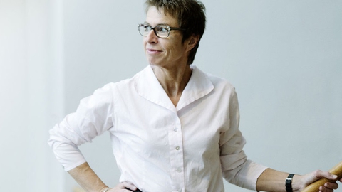 Pressefoto af Grete Christensen, formand for Dansk Sygeplejeråd