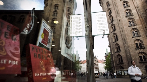 På billedet ses Arnold Busck-butikken i Købmagergade i København. Butikken åbner lørdag 9. maj, og det bliver indtil videre den eneste af de tidligere 29 butikker. (Arkivfoto)
