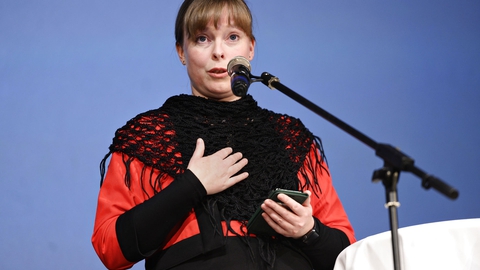 - Jeg vil klart afvise, at jeg, min særlige rådgiver, embedsmænd i Kulturministeriet eller regeringen har forsøgt at påvirke Radio- og TV-nævnets afgørelse af DAB-udbuddet, siger kulturminister Joy Mogensen (S). (Foto: Philip Davali/Ritzau Scanpix)