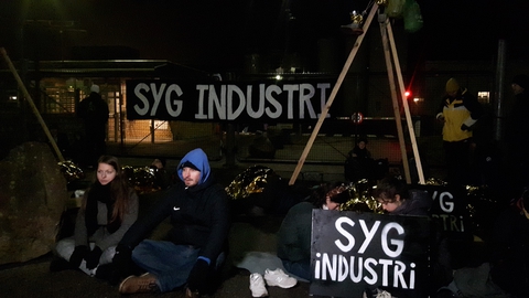 Foto tilsendt i mail fra demonstranter