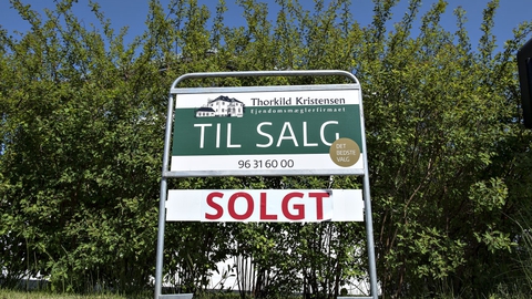 Salgspriserne på villaer og rækkehuse faldt i marts, viser tal fra Boligsiden. (Arkivfoto)