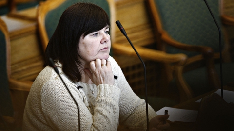 Karina Lorentzen Dehnhardt (SF), da Folketinget holder møde i Folketingssalen torsdag den 2. april 2020. (Foto: Philip Davali/Ritzau Scanpix)