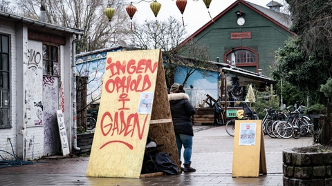 Opholdsforbud på dele af Christiania blev indført 7. januar og er siden blevet forlænget mange gange.
