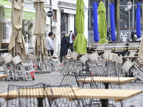Restauranterne har stået tomme siden anden nedlukning i december 2020. Det har dog været muligt for dem at sælge takeaway. (Arkivfoto).