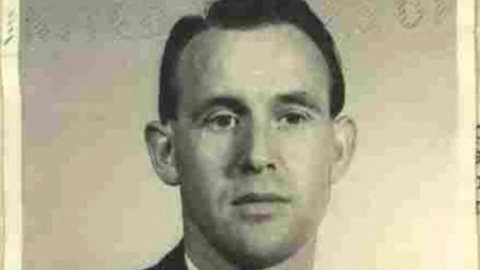 Friedrich Karl Berger som han så ud i 1959, da han kom til USA som 34-årig. Nu er han 95 og er udleveret til Tyskland. Han var vagt i koncentrationslejren Neuengamme, og han retsforfølges muligvis i Tyskland .
