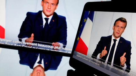 Frankrigs præsident, Emmanuel Macron, siger, at Frankrig lukker ned igen fra fredag for at bremse spredningen af coronavirus.