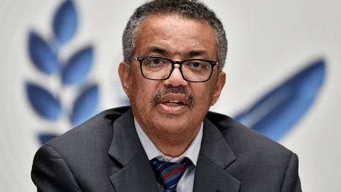 WHO's generalsekretær, Tedros Adhanom Ghebreyesus, opfordrer til, at covid-19-vaccine fordeles mere retfærdigt på globalt plan.