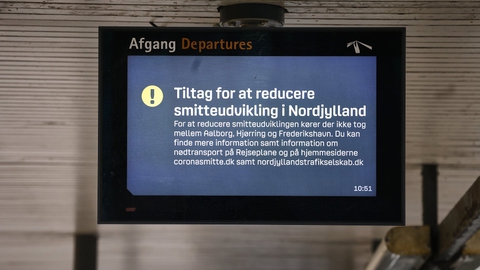 Restriktionerne i syv nordjyske kommuner blev udmeldt 5. november af statsminister Mette Frederiksen (S). De skulle efter planen have været gældende til 3. december, men de fleste blev ophævet fra torsdag. (Arkivfoto)