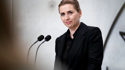  (ARKIV) Statsminister Mette Frederiksen taler på pressemødet i forbindelse med regeringsseminar på Marienborg mandag den 13. januar 2020. (Foto: Ida Guldbæk Arentsen/Ritzau Scanpix)