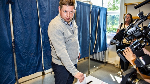 Rasmus Paludan fra Stram Kurs blev ikke valgt ind i Folketinget sidste år, men det var tæt på. (Arkivfoto)