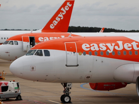 Easyjets første afgang efter coronanedlukning bliver fra London til Glasgow mandag morgen. (Arkivfoto).