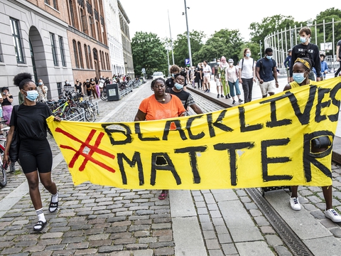 Black Lives Matter laver flashmob i København, torsdag den 18. juni 2020. (Foto: Ólafur Steinar Rye Gestsson/Ritzau Scanpix)