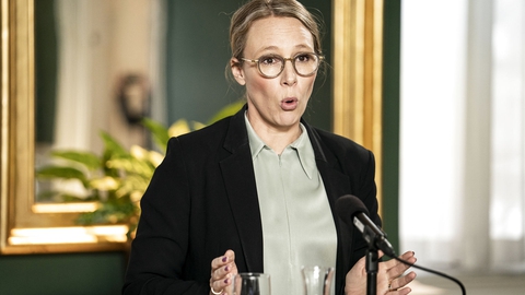 Miljøminister Lea Wermelin (S) til pressemøde om første del af regeringens klimahandlingsplan i Finansministeriet, onsdag den 20. maj 2020. (Foto: Niels Christian Vilmann/Ritzau Scanpix)