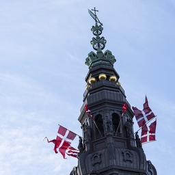 Dannebrog blafrer på Christiansborg i København. Indenfor - i Folketinget - er det i sidste ende de folkevalgte, der beslutter, hvem der får dansk statsborgerskab. (Arkivfoto)