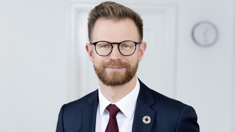 Transportministeriets pressefoto af Benny Engelbrecht taget af Claus Bech