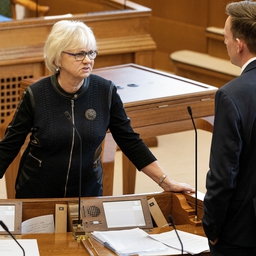 Dansk Folkepartis Pia Kjærsgaard. Statsminister Mette Frederiksen besvarer spørgsmål i folketingssalen fredag den 17. januar 2020. (Foto: Claus Bech/Ritzau Scanpix)