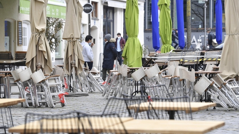 Restauranterne har stået tomme siden anden nedlukning i december 2020. Det har dog været muligt for dem at sælge takeaway. (Arkivfoto).