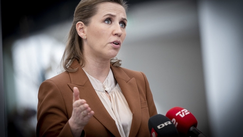 Statsminister Mette Frederiksen efter talen ved Europakonference 2021 i Dansk Industri, København.