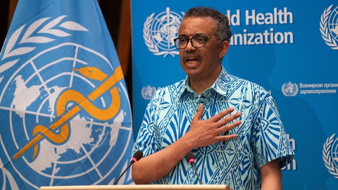 WHO's generalsekretær, Tedros Adhanom Ghebreyesus, fortæller mandag, at man har sat forsøg med malariamidlet hydroxyklorokin på pause, til man har et overblik over, om det er farligt for coronapatienter.