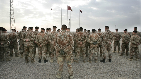 Danmark har omkring 130 soldater udstationeret i Irak. Her et billede fra Camp Danevang i Irak den 17. januar 2005.
