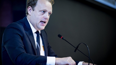 Morten Niels Jakobsen taler ved en åben høring om hvidvasksagen i Danske Bank på Christiansborg i november 2018.