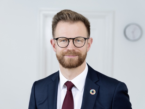 Transportministeriets pressefoto af Benny Engelbrecht taget af Claus Bech