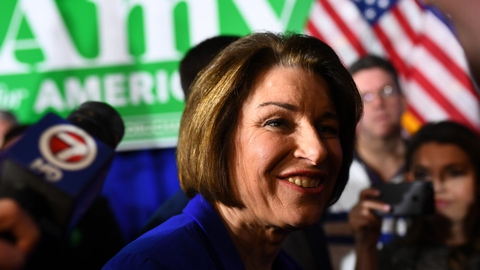 Minnesota-senator Amy Klobuchar blev nummer tre i New Hamsphire blandt Demokraternes kandidater.